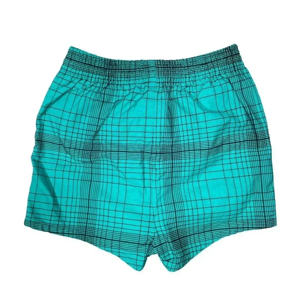 Vintage 60s 70s Gantner Wikies Check Green Cotton USA Made Swim Trunks Mens 34 - Picture 4 of 13
